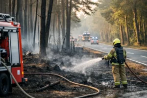 Bosbrand aan Dorresteinseweg in Amersfoort geblust