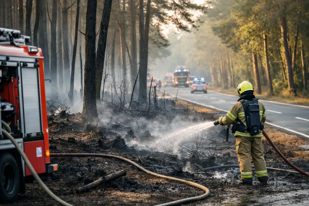 Bosbrand aan Dorresteinseweg in Amersfoort geblust