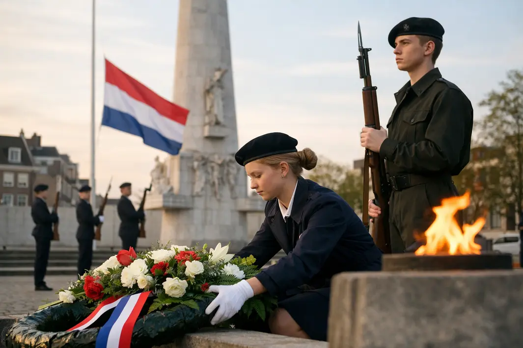 Jongeren oefenen taken voor Nationale Dodenherdenking op 4 mei