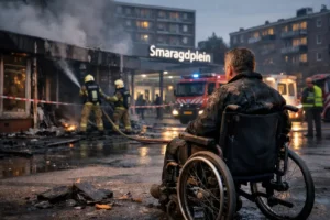 Man in rolstoel slachtoffer van brandincident op Smaragdplein