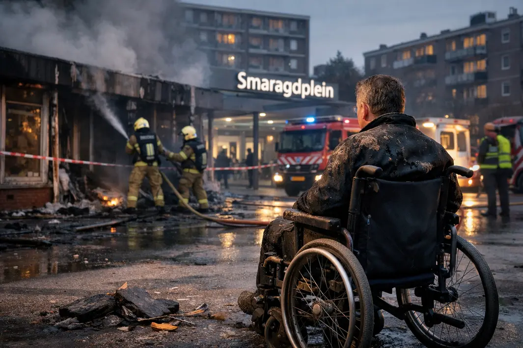 Man in rolstoel slachtoffer van brandincident op Smaragdplein