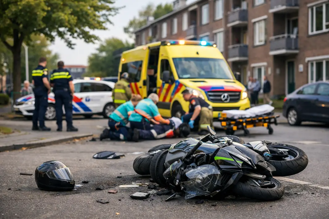 Motorrijder raakt gewond bij ongeluk in Amersfoortse wijk Liendert