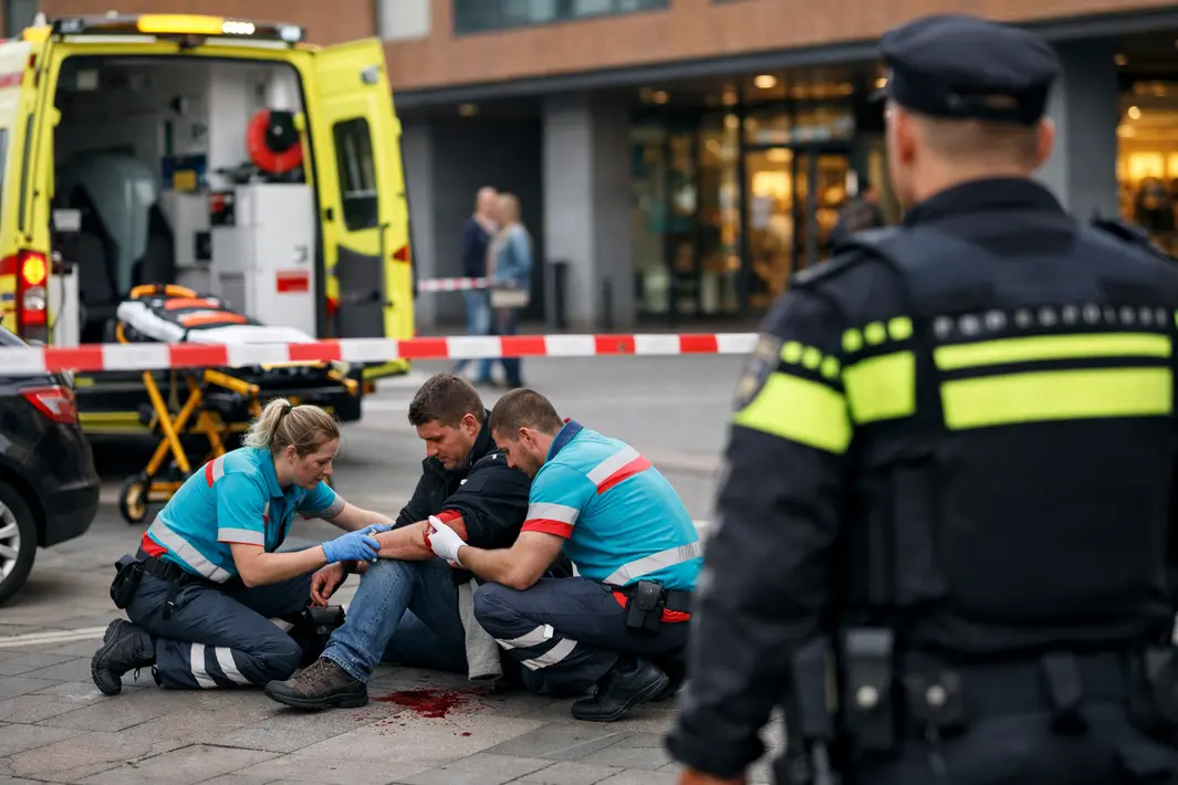 Persoon gewond door ongeluk met mes bij winkelcentrum in Amersfoort