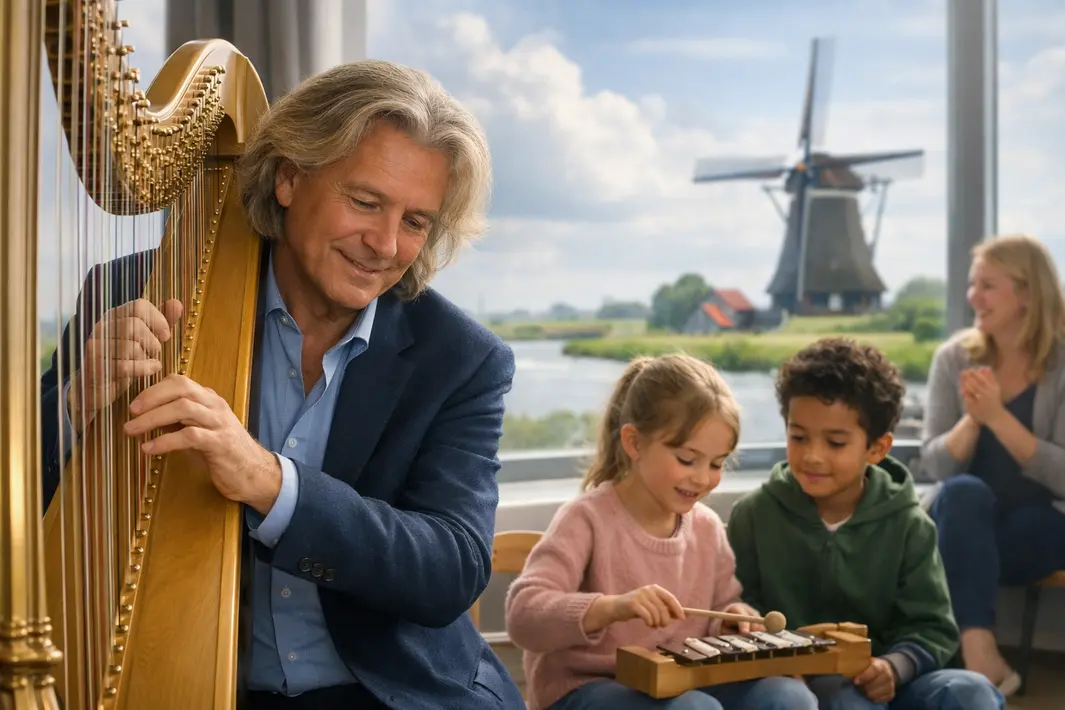 Wereldberoemde harpist benadrukt belang van muziek voor kinderen
