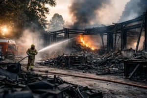Werkplaats in Soest volledig uitgebrand met groot verlies voor ondernemer