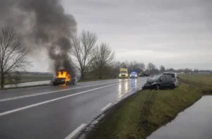 Afleiding door autobrand leidt tot tragisch ongeluk met dodelijke afloop