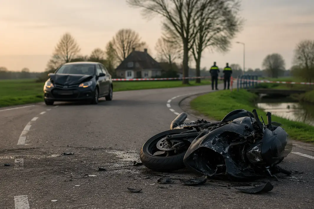 Getuigen gezocht na fatale botsing tussen motor en auto in De Hoef