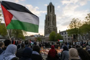 Herdenking Nakba op Domplein in Utrecht brengt Palestijnse gemeenschap samen