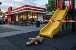 Kinderongeluk bij speeltuin fastfoodzaak leidt tot ernstige verwonding