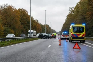 A28 afgesloten tussen Den Dolder en Rijnsweerd na ongeval