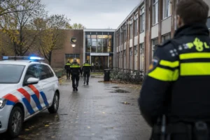 Politie treedt op na melding vuurwapen op middelbare school